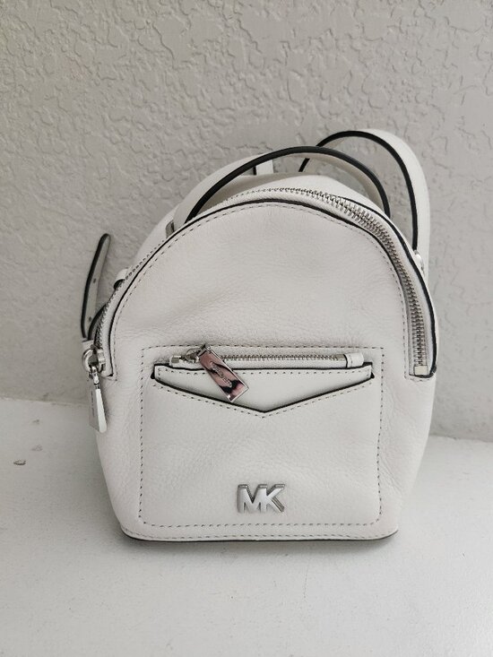 Like New Michael Kors Jessa White Leather Mini Backpack Purse main image 8